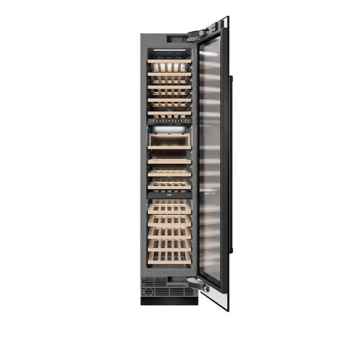 ZLINE 18"Triple Zone 68 Bottle Right Hinge Column Wine Cooler, Black Stainless Steel RCWVR-BS-18