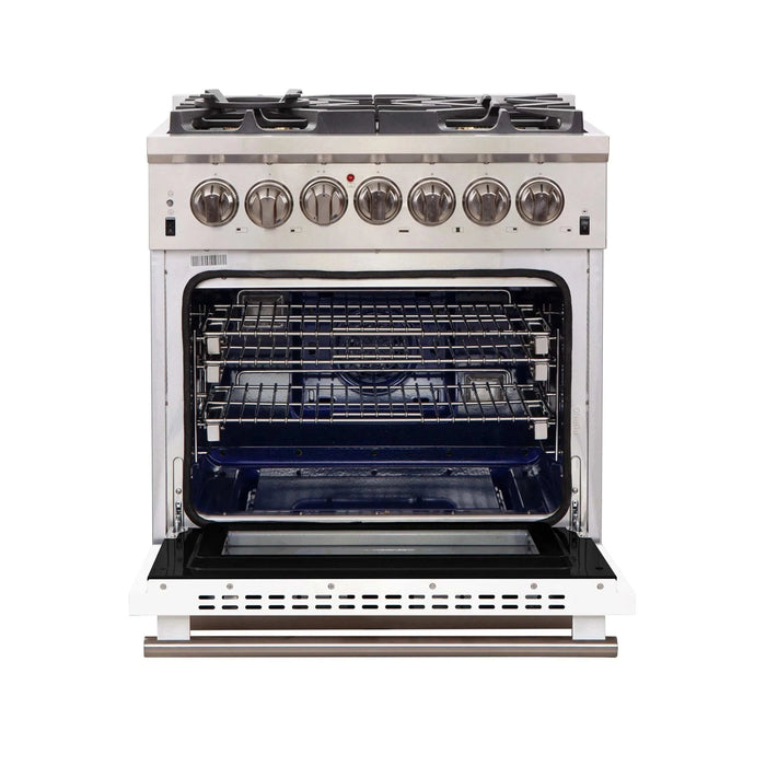 FORNO Capriasca 30" Gas on Gas Range FFSGS6260-30WHT