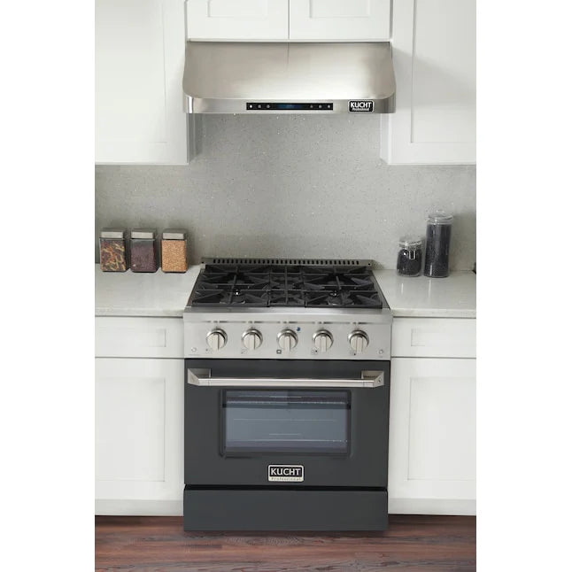 Kucht 30" Propane Range, Stainless Steel, Grey Oven Door, KNG301/LP-GR