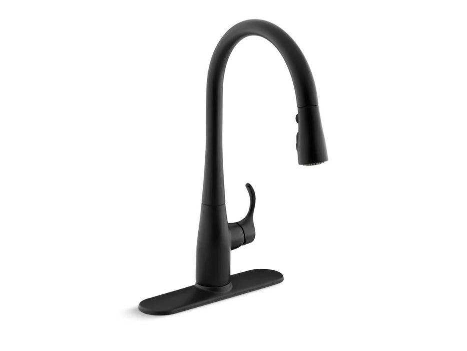 KOHLER Simplice Pull-down kitchen sink faucet, three-function sprayhead K-596