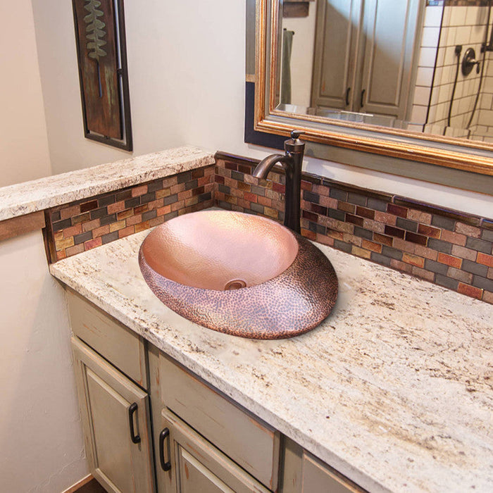 Akicon Custom Copper Oval Bathroom Sink - AKS201-C