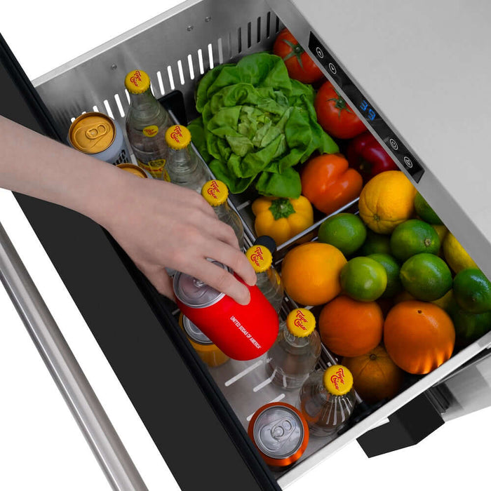 ZLINE 24" Touchstone 168 Can Outdoor-Rated Dual Refrigerator Drawer