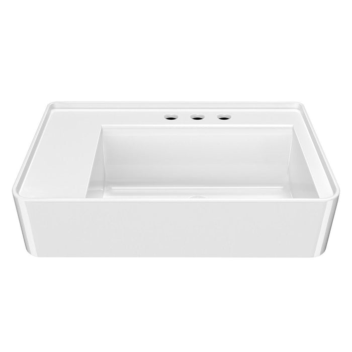 Whitehaus 30" Rectangular Wall Mount Basin, Widespread Faucet Drilling B-RA75-3H