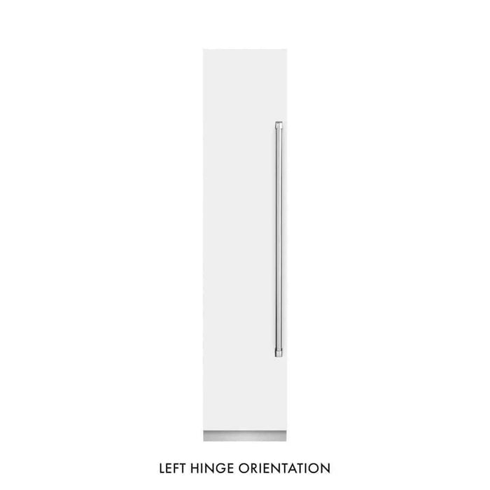 ZLINE 18" Left Hinge Column Freezer White Matte Stainless Steel, Graphite Gray Interior RCFVL-WM-18