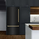 ZLINE 36" Built-In Bottom Freezer Refrigerator, Water Dispenser, Ice Maker, Black Stainless Steel, RBITZ-BS-36-CB