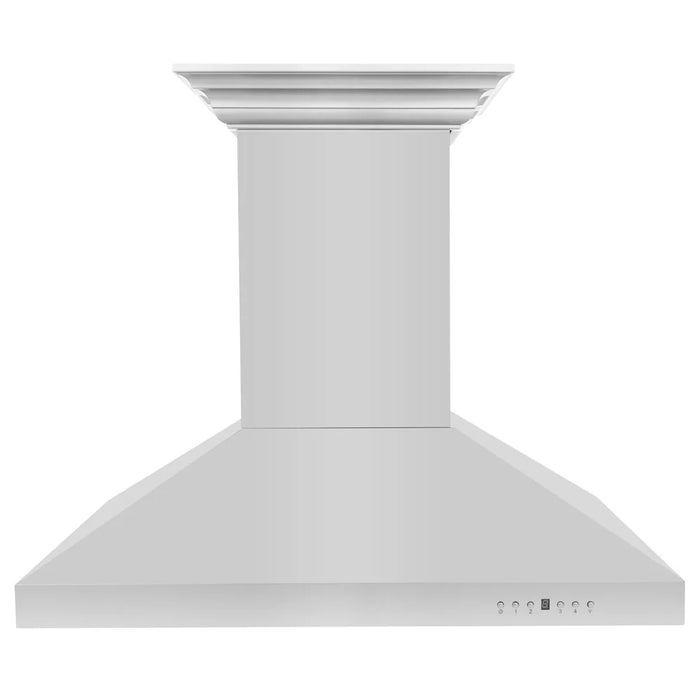 ZLINE CrownSound‚ Ducted Vent Island Mount Range Hood in Stainless Steel, Built-in Bluetooth Speakers, KL3iCRN-BT