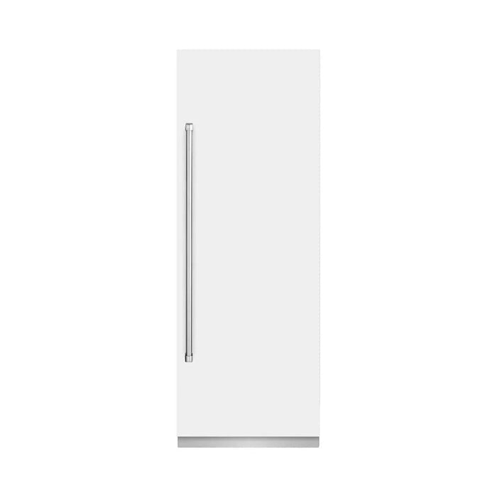 ZLINE 30" Column Refrigerator White Matte Stainless Steel, Graphite Gray Interior RCRV-WM-30