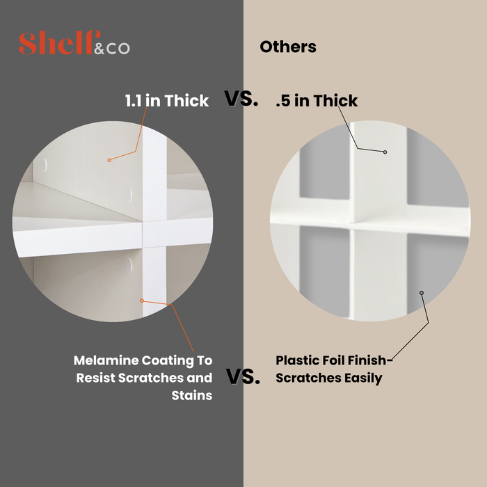 8 Cube Storage Shelf – Sturdy, Customizable Bookshelf & Cube Organizer BOON Cube Storage Shelf Combo 2/2x2