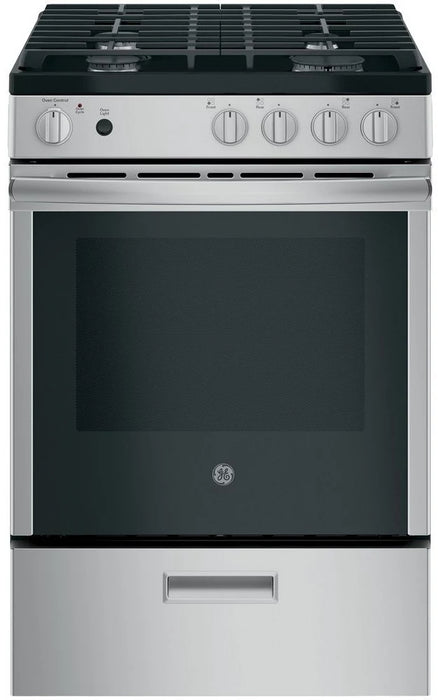 GE 24" Steam Clean Gas Range, Stainless Steel JGAS640RMSS