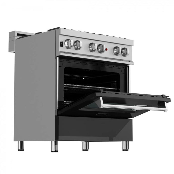 ZLINE 30" Bundle Range RAS-BLM-30 & Range Hood 8654BLM-30, 2KP-RASBLMRH30