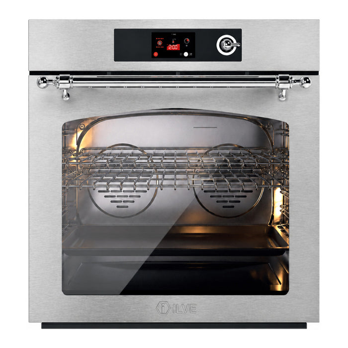 ILVE Nostalgie II 30" Pyrolytic Single Wall Oven UOV30NTPYSS