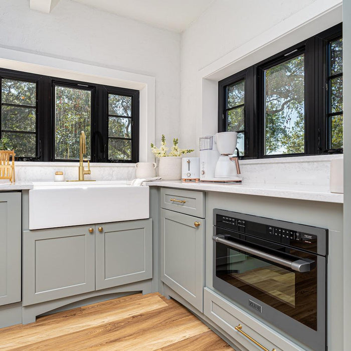 ZLINE 30" Oven WASB-30 & Microwave MWO-24-BS Bundle, 2KP-MW24-AWS30BS