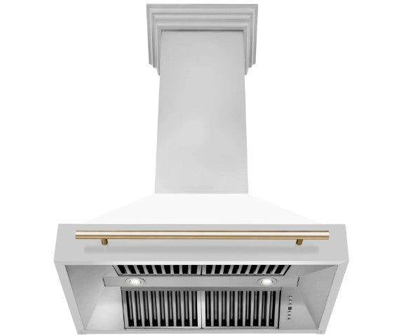 ZLINE 36" Autograph Stainless Wall Range Hood, 8654STZ-WM36-G