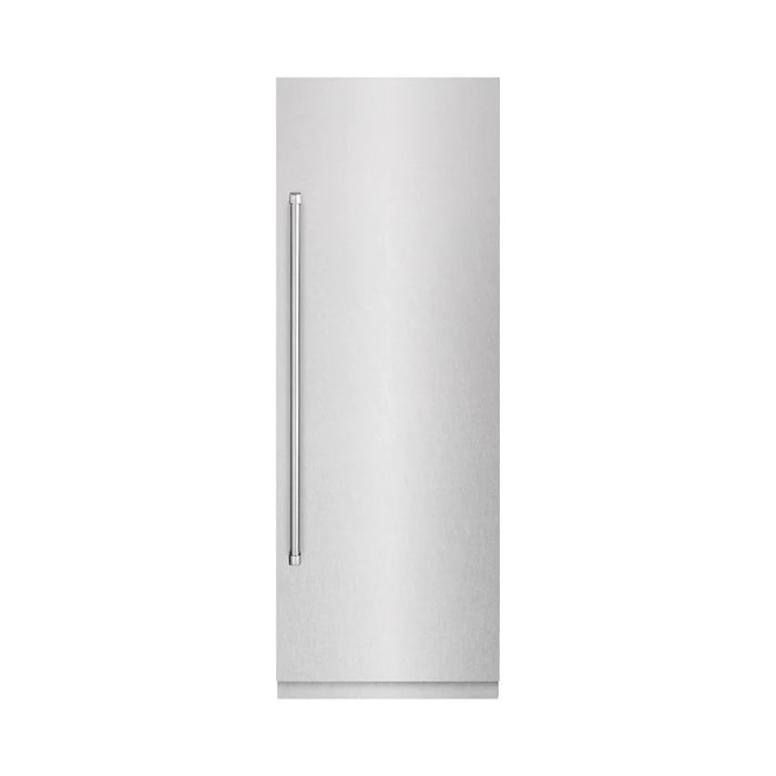 ZLINE 30" Column Refrigerator DuraSnow®Stainless Steel, Graphite Gray Interior RCRV-SN-30