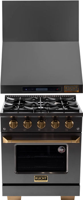 Kucht 2 Piece Kitchen Appliances Package with Dual Fuel Range KED304-KRH303A-C