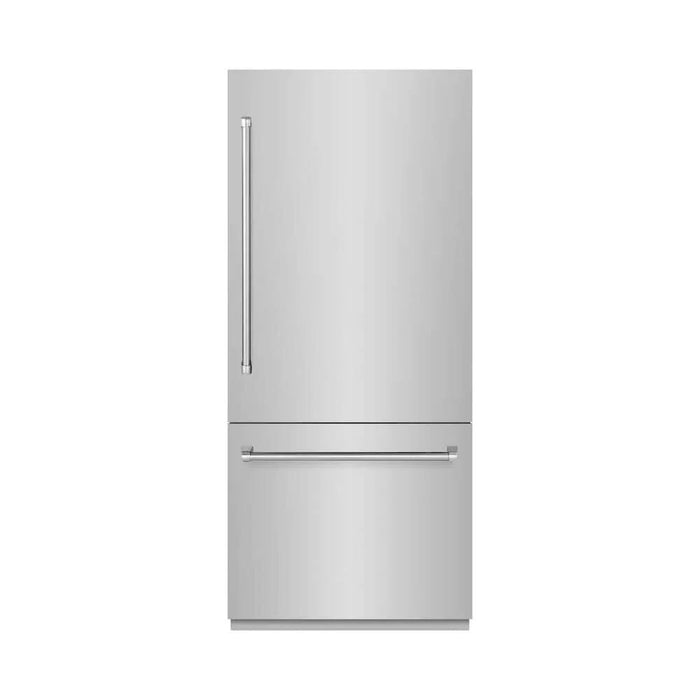 ZLINE 36" Built-In Bottom Freezer Refrigerator,Water Dispenser, Ice Maker,Graphite Gray GRBIT-304-36