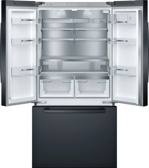 Bosch 36" Smart Refrigerator, Ice Maker, Black Stainless B36CT80SNB