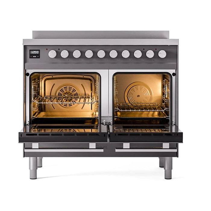 ILVE 40"Professional Plus Induction Range, Matte Graphite UPDI406QMPMG
