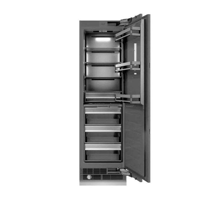 ZLINE 30" Panel Ready Column Refrigerator, Graphite Gray Interior Champagne Bronze RBCRVZ-30-CB