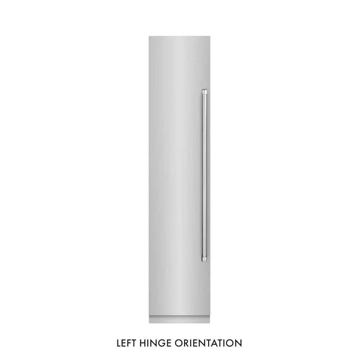 ZLINE 18" Left Hinge Column Freezer Stainless Steel, Graphite Gray Interior RCFVL-304-18