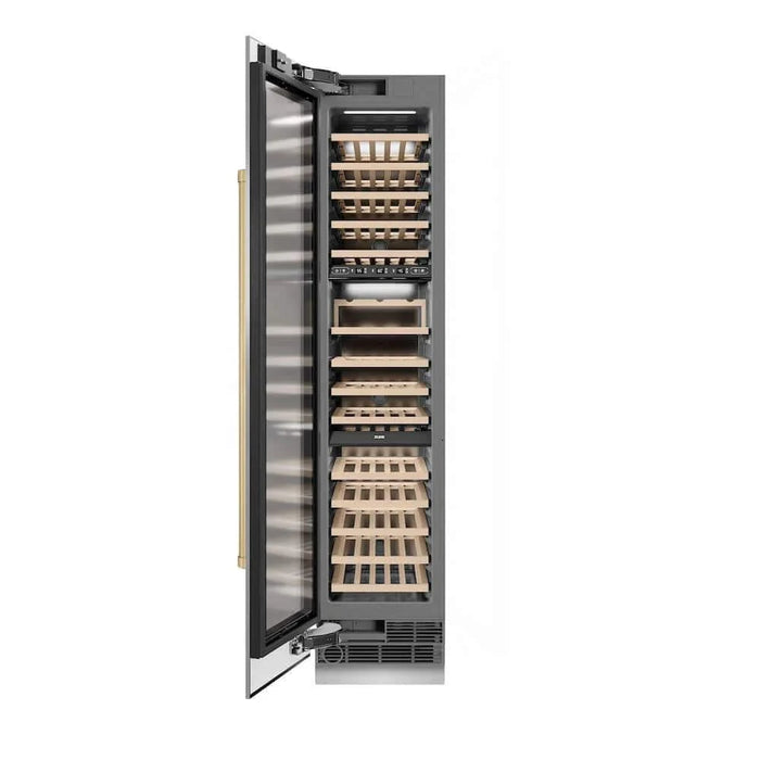 ZLINE 18"Triple Zone 68 Bottle Left Hinge Column Wine Cooler, Stainless Steel Champagne Bronze RCWVLZ-30418-CB
