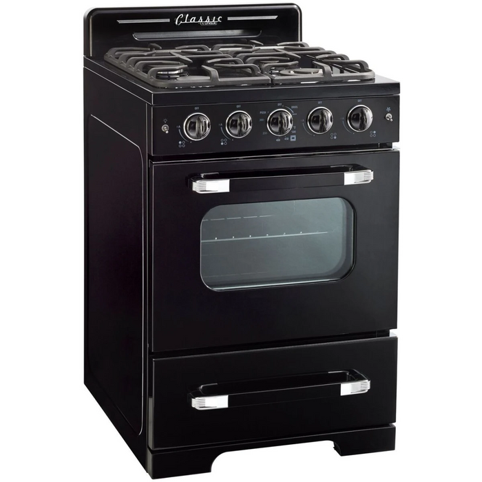 UNIQUE 24" Freestanding Gas Range, UGP-24CR B