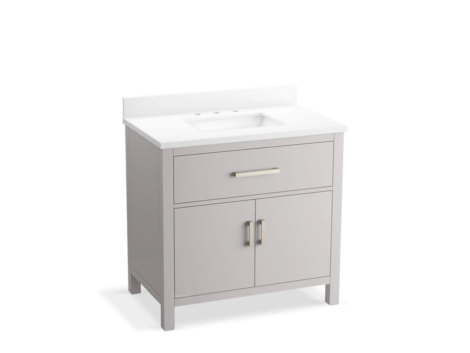 KOHLER Kresla 36" bathroom vanity cabinet, sink, quartz top K-40639-BD1