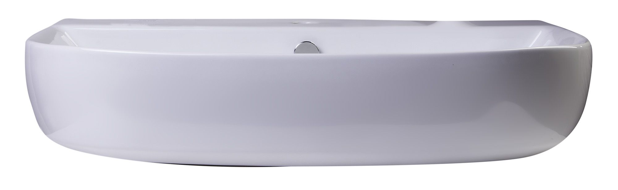 ALFI brand 28" White D-Bowl Porcelain Wall Mounted Bath Sink AB112