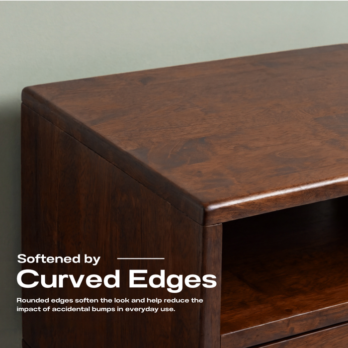 Savana Single Drawer Solid Wood Nightstand