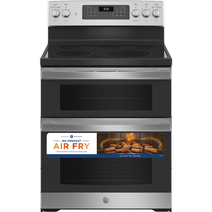 GE 30" Freestanding Double Oven Electric Range, JBS86SPSS