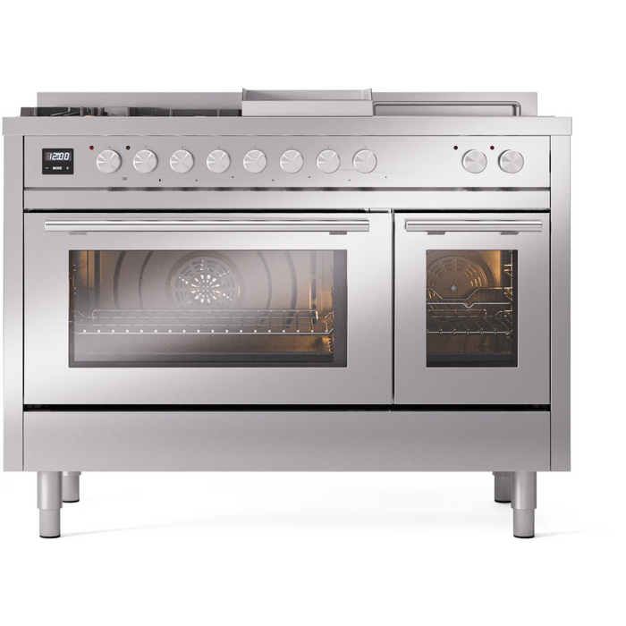 ILVE Professional Plus II 48" Dual Fuel Range UP48FSWMPSS