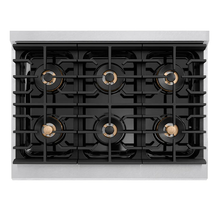 ZLINE 36" Paramount Dual Fuel Range DuoPro™ Cooktop, Electric Convection Oven PSDRSZ-BLM36-G