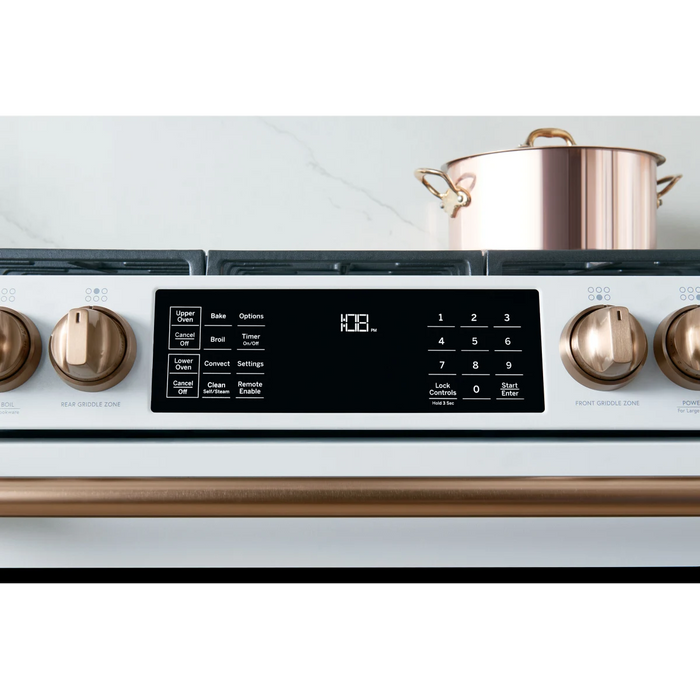 Cafe 30" Slide-In Gas Smart Range, CGS700P4MW2