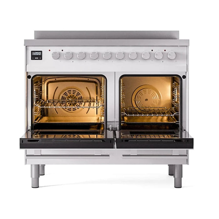 ILVE 40"Professional Plus Induction Range, White UPDI406QMPWH