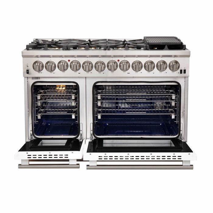 FORNO Capriasca 48" Dual Fuel Range FFSGS6187-48WHT