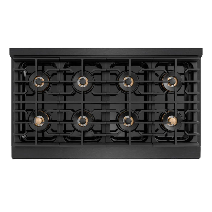 ZLINE 48" Paramount Dual Fuel Range DuoPro™ Cooktop, Electric Convection Oven, Black Satin Stainless Steel PSDRBSZ-48-CB