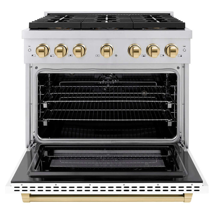 ZLINE 36" Paramount Gas Range DuoPro™ Cooktop, Convection Gas Oven PSGRZ-WM-36-G