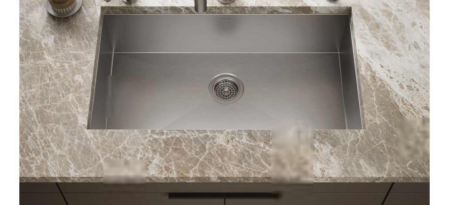 KOHLER Vault 32" undermount single-bowl large kitchen sink K-3821