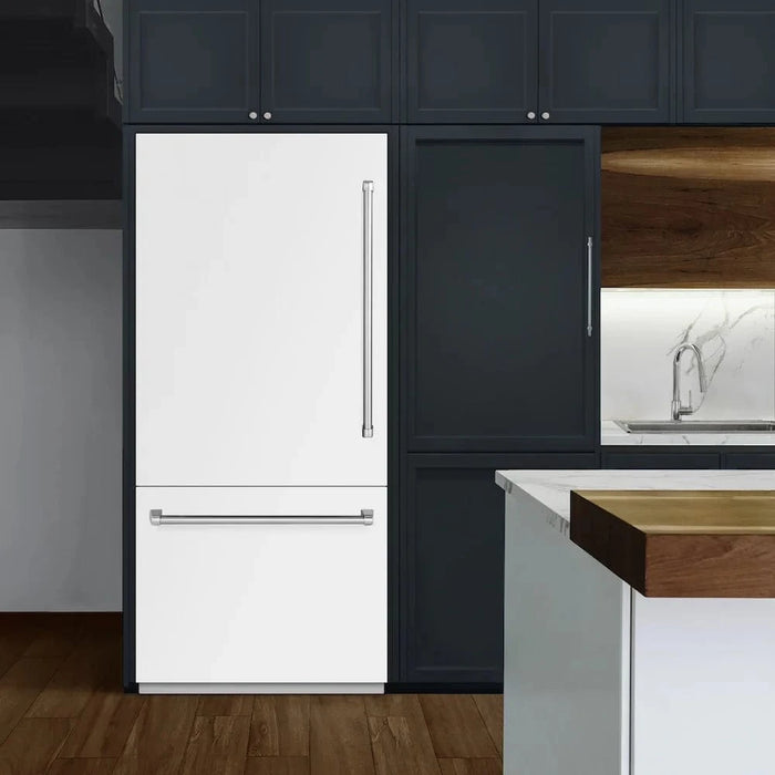 ZLINE 36" Built-In Bottom Freezer Refrigerator,Water Dispenser, Ice Maker, RBIT-WM-36