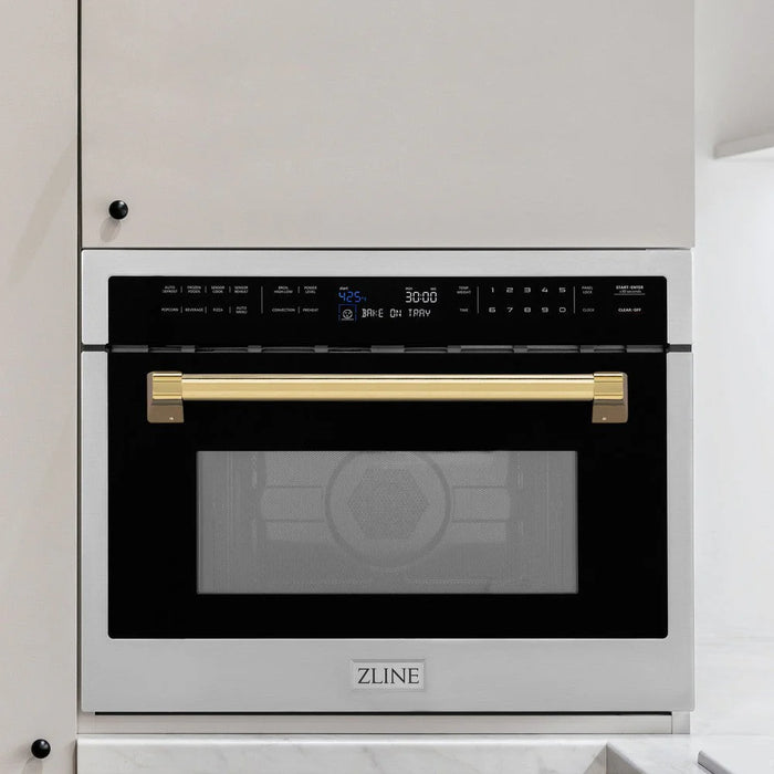 ZLINE 24" Convection Microwave, Stainless Steel, Gold MWOZ-24-G