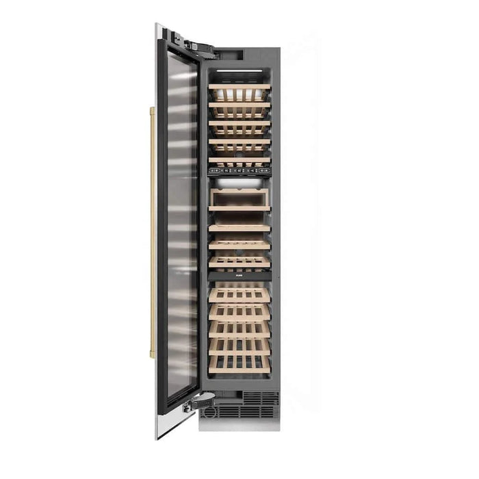 ZLINE 18"Triple Zone 68 Bottle Left Hinge Column Wine Cooler, DuraSnow® Stainless Steel Champagne Bronze RCWVLZ-SN-18-CB
