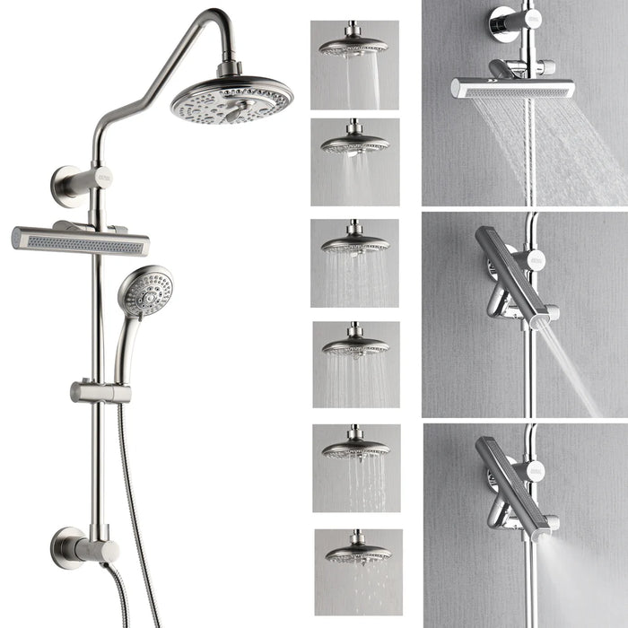 Forno Acqua AcquaFALL Shower, Overhead Rainfall Shower, Handheld Shower Head SCW2BN-C2