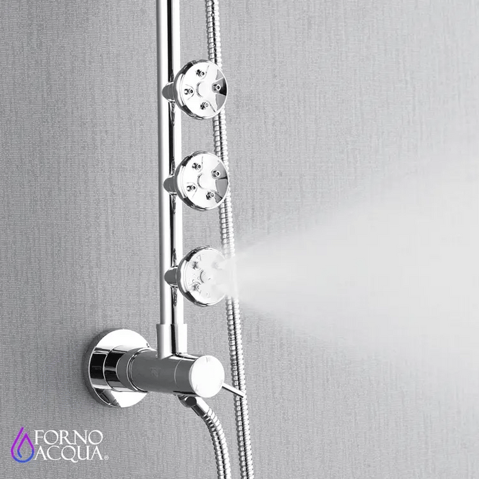 Forno Acqua AcquaSPA Retrofit Shower, Overhead Rainfall Shower, Handheld Shower Head SC31CP-C2