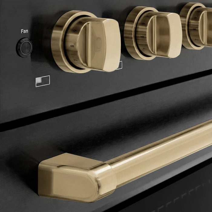 ZLINE 36" Paramount Induction Range, Cooktop, Electric Convection Oven, Accents SINRBZ-36