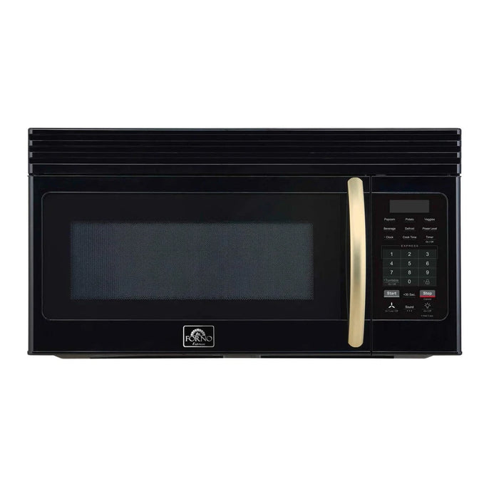 Forno Scalo 30"Over the Range Microwave, Black Stainless Steel, FOTR3007-30BLK