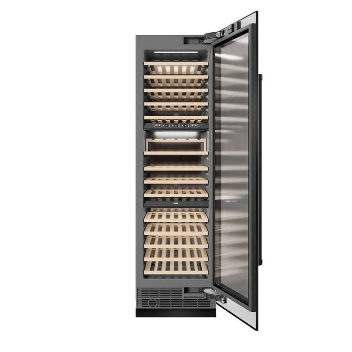 ZLINE 24"Triple Zone 100 Bottle Column Wine Cooler, Black Stainless Steel RCWV-BS-24