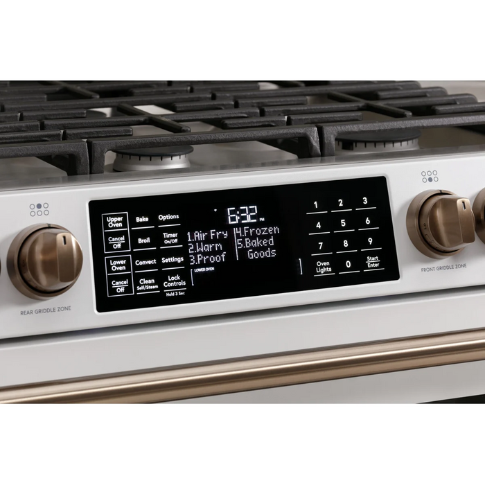 Cafe 30" Slide-In Smart Gas Range, CGS750P4MW2