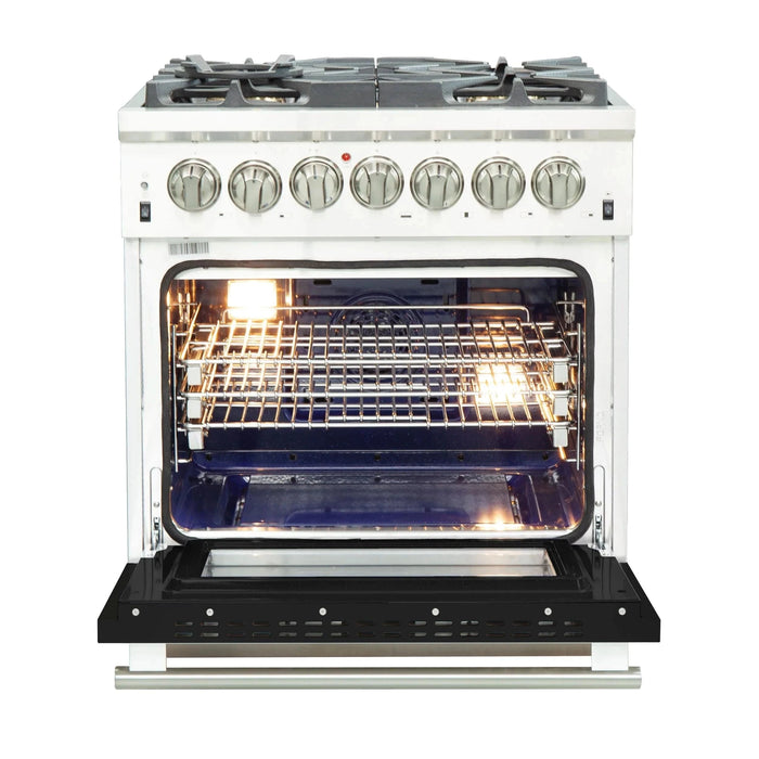 FORNO Capriasca 30" Dual Fuel Range FFSGS6187-30BLK