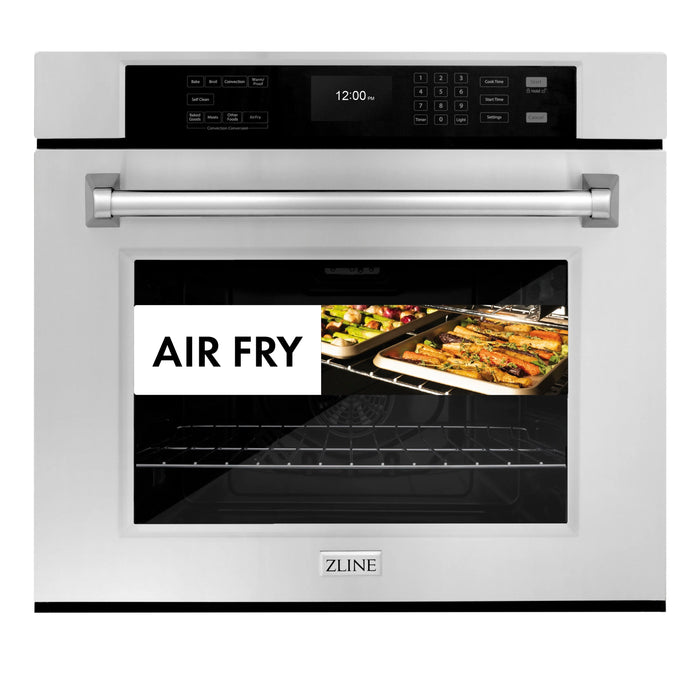 ZLINE 30 "Professional True Convection Single Wall Oven, Air Fry, Self Clean, Stainless Steel WAS-30