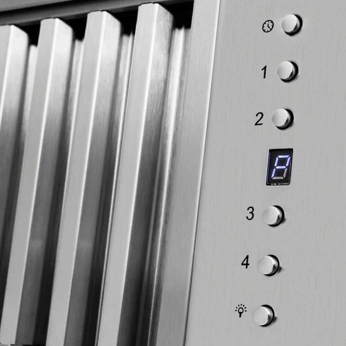 ZLINE Wooden Wall Mount Range Hood Rustic Shiplap Black Finish, Stainless Steel Accents 365CC-30